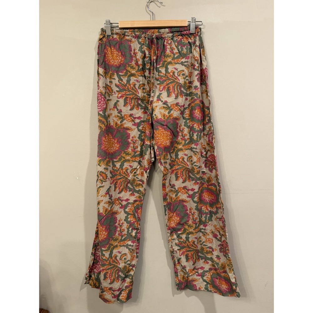 The Territory Ahead Floral Cotton All Over Print Pants Size Med Boho Hippie